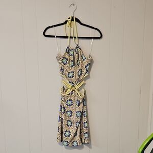 Stylish Multicolor Halter Dress